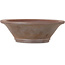 Round unglazed bonsai pot by Seizan (Reihou, Kataoka Katsushi, master Seizan kiln) - 284 x 284 x 90 mm