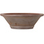 Round unglazed bonsai pot by Seizan (Reihou, Kataoka Katsushi, master Seizan kiln) - 284 x 284 x 90 mm