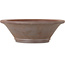 Ronde ongeglazuurde bonsaipot van Seizan (Reihou, Kataoka Katsushi, meester Seizan oven) - 284 x 284 x 90 mm