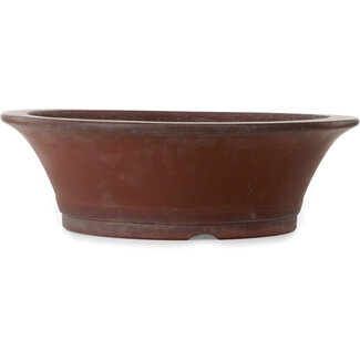  Yamaaki Pot à bonsaï rond non émaillé de 527 mm par Yamaaki Toshio (troisième génération), Tokoname, Japon