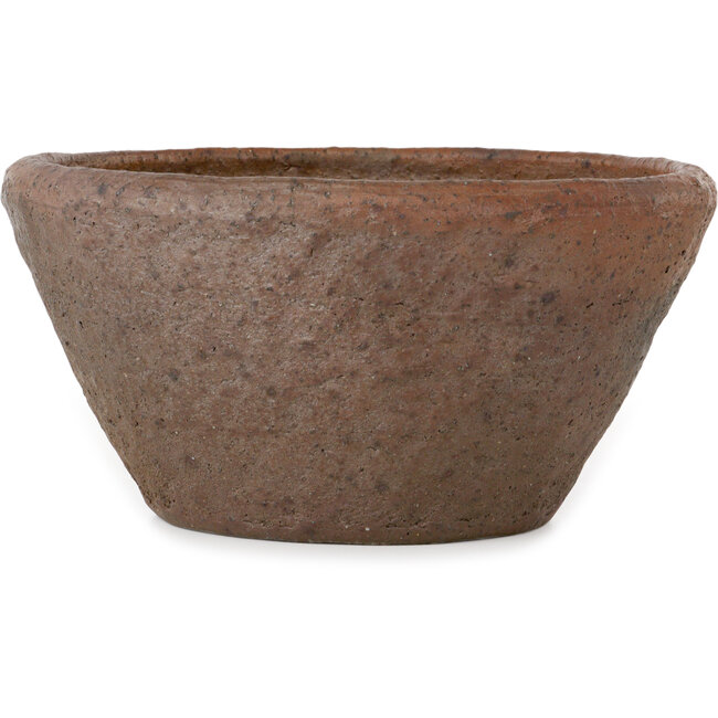 Maceta redonda para bonsái sin esmaltar de Reihou (Bonsai Matsushita Hiroyuki o Mr. Matsushita Reiji Master) - 292 x 292 x 145 mm