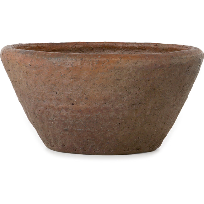 Round unglazed bonsai pot by Reihou (Bonsai Matsushita Hiroyuki or Mr. Matsushita Reiji Master) - 292 x 292 x 145 mm