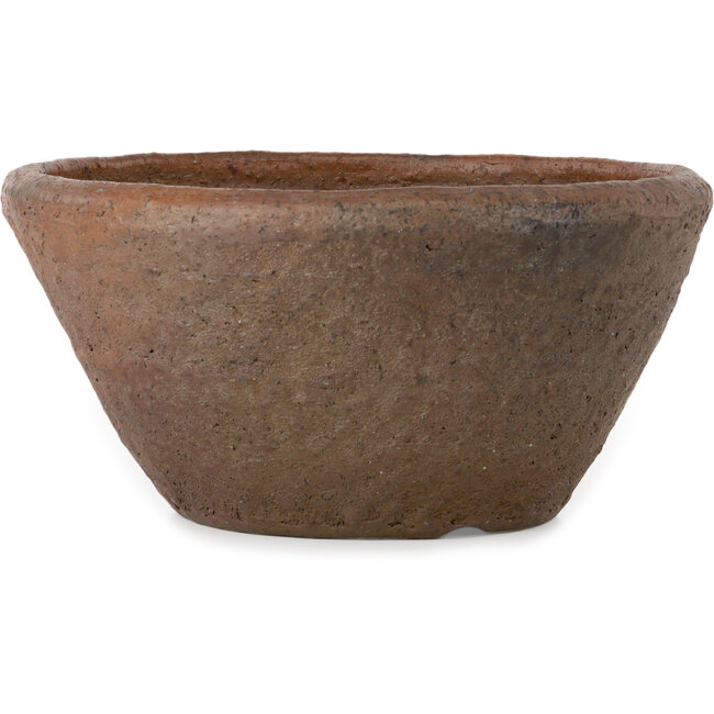 Vaso bonsai rotondo non smaltato di Reihou (Bonsai Matsushita Hiroyuki o Mr. Matsushita Reiji Master) - 292 x 292 x 145 mm