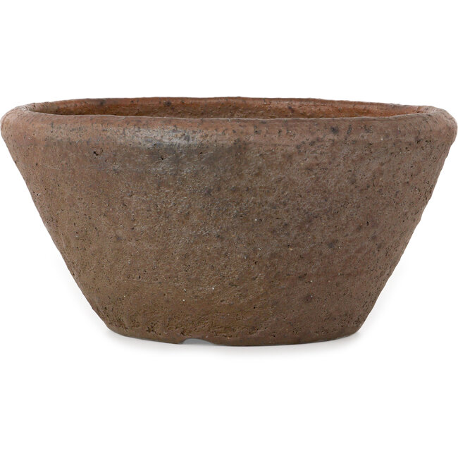 Round unglazed bonsai pot by Reihou (Bonsai Matsushita Hiroyuki or Mr. Matsushita Reiji Master) - 292 x 292 x 145 mm