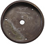 Round unglazed bonsai pot by Touyou - 453 x 453 x 95 mm