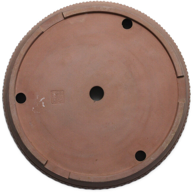 Maceta redonda sin esmaltar para bonsái de Itouen - 410 x 410 x 78 mm