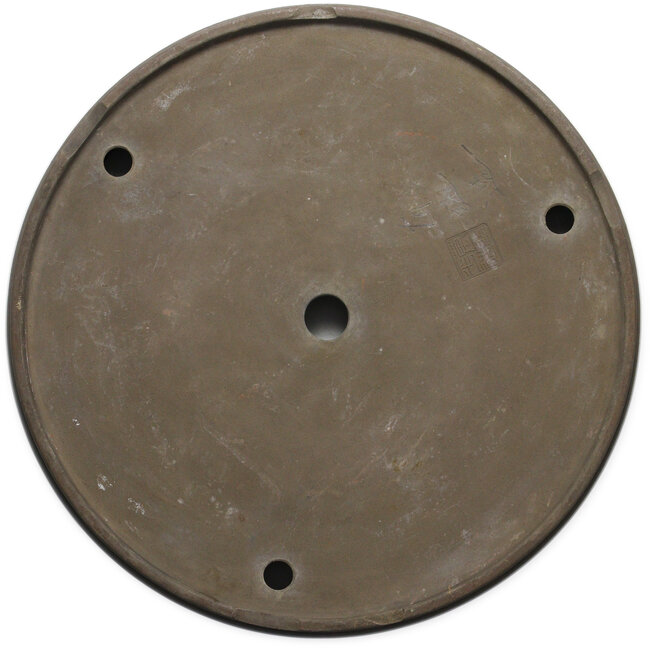 Ronde, ongeglazuurde bonsaipot van Maruhei - 477 x 477 x 65 mm