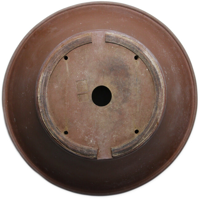 Round unglazed bonsai pot - 505 x 505 x 164 mm