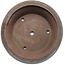 Round unglazed bonsai pot by Yamaaki Toshio (third generation) - 450 x 450 x 130 mm