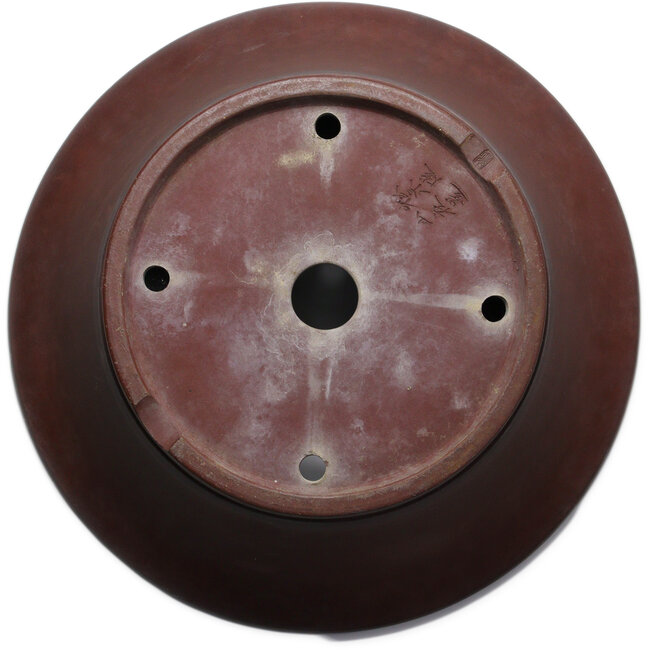 Pot à bonsaï rond non émaillé de Yamaaki Toshio (troisième génération) - 527 x 527 x 172 mm