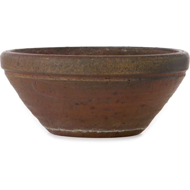 Maceta redonda para bonsái sin esmaltar de Reihou (Bonsai Matsushita Hiroyuki o Mr. Matsushita Reiji Master) - 240 x 240 x 100 mm