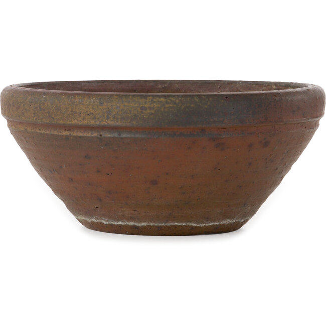 Pot à bonsaï rond non émaillé par Reihou (Bonsai Matsushita Hiroyuki ou Mr. Matsushita Reiji Master) - 240 x 240 x 100 mm