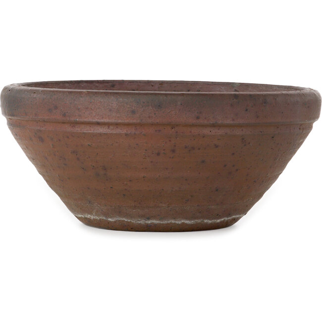 Pot à bonsaï rond non émaillé par Reihou (Bonsai Matsushita Hiroyuki ou Mr. Matsushita Reiji Master) - 240 x 240 x 100 mm