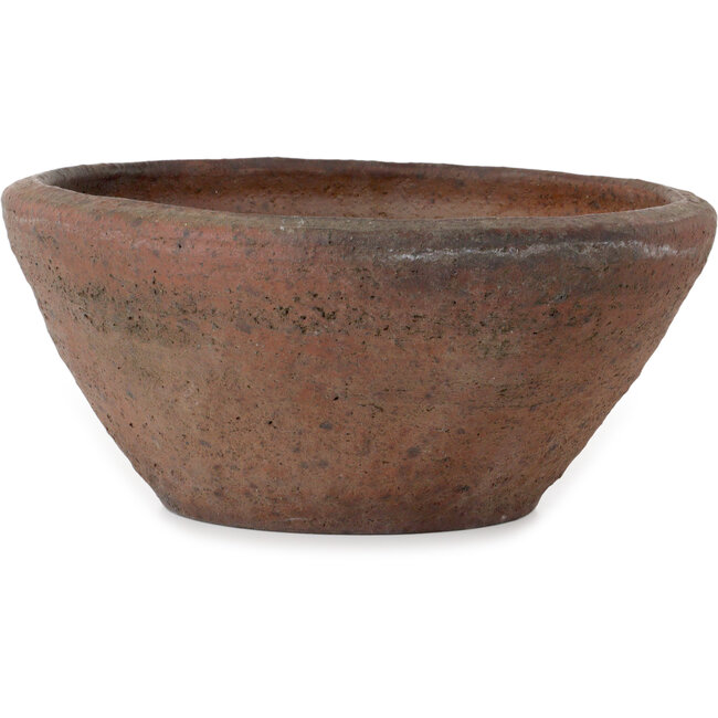 Round unglazed bonsai pot by Reihou (Bonsai Matsushita Hiroyuki or Mr. Matsushita Reiji Master) - 384 x 384 x 173 mm