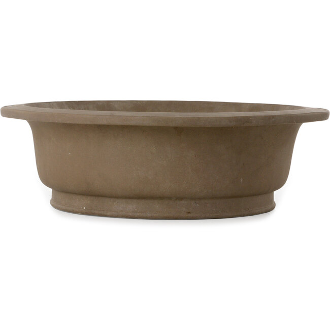 Round unglazed bonsai pot - 463 x 463 x 140 mm