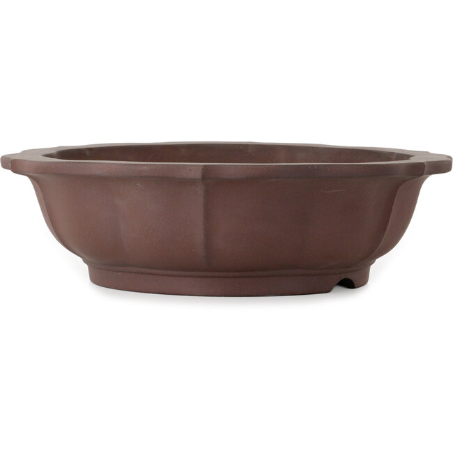 Pot à bonsaï Lotus non émaillé par Yamaaki Toshio (troisième génération) - 535 x 535 x 160 mm