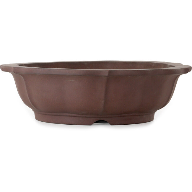 Lotus bonsai pot zonder glazuur van Yamaaki Toshio (derde generatie) - 535 x 535 x 160 mm