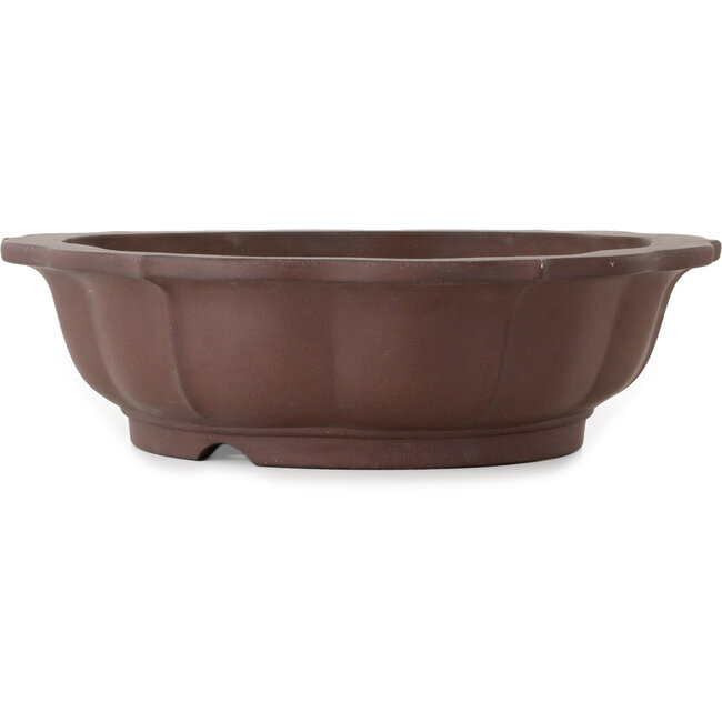Lotus unglazed bonsai pot by Yamaaki Toshio (third generation) - 535 x 535 x 160 mm
