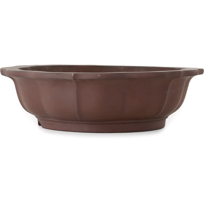 Lotus bonsai pot zonder glazuur van Yamaaki Toshio (derde generatie) - 535 x 535 x 160 mm