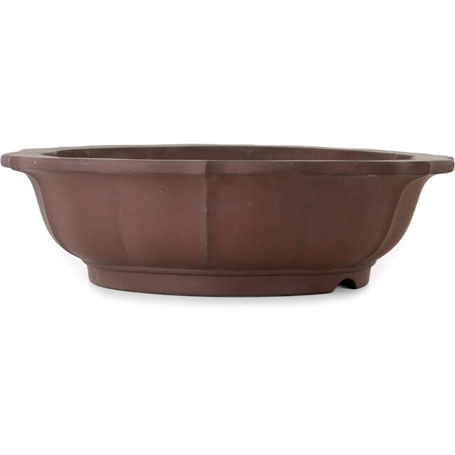 Lotus bonsai pot zonder glazuur van Yamaaki Toshio (derde generatie) - 535 x 535 x 160 mm