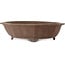 Lotus unglazed bonsai pot by Terahata Satomi Mazan - 503 x 503 x 130 mm