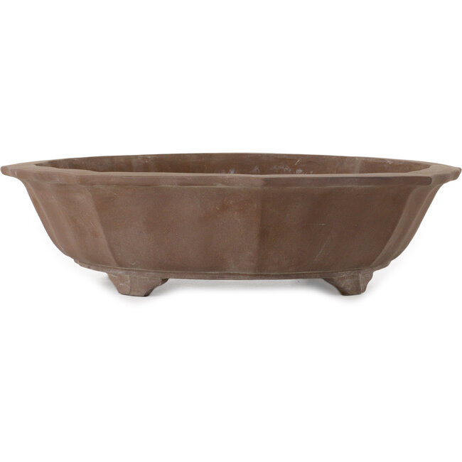 Maceta para bonsái Lotus sin esmaltar de Terahata Satomi Mazan - 503 x 503 x 130 mm