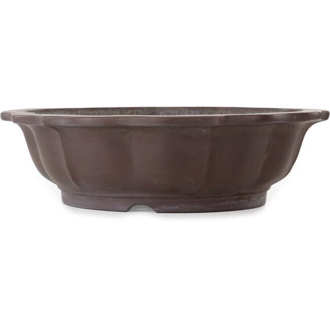 Lotus unglazed bonsai pot by Yamaaki Toshio (third generation) - 530 x 530 x 155 mm