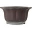 Lotus unglazed bonsai pot by Yamaaki Toshio (third generation) - 410 x 410 x 215 mm