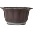 Lotus unglazed bonsai pot by Yamaaki Toshio (third generation) - 410 x 410 x 215 mm
