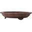 Lotus unglazed bonsai pot by Yamaaki Toshio (third generation) - 477 x 477 x 100 mm