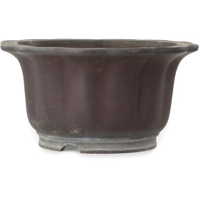 Pot à bonsaï Lotus non émaillé par Yamaaki Toshio (troisième génération) - 410 x 410 x 215 mm