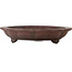 Lotus bonsai pot zonder glazuur van Yamaaki Toshio (derde generatie) - 477 x 477 x 100 mm