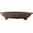Lotus unglazed bonsai pot by Yamaaki Toshio (third generation) - 477 x 477 x 100 mm