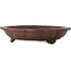 Lotus unglazed bonsai pot by Yamaaki Toshio (third generation) - 477 x 477 x 100 mm