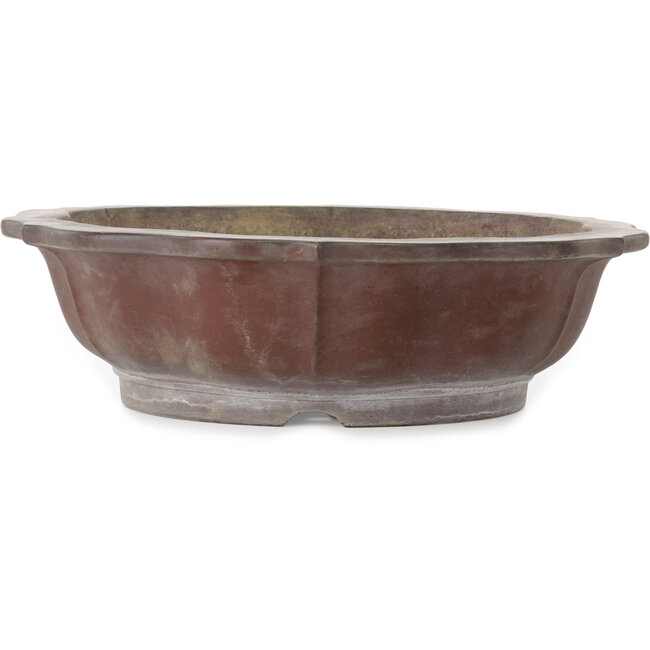 Lotus bonsai pot zonder glazuur van Yamaaki Toshio (derde generatie) - 523 x 523 x 144 mm