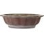 Lotus unglazed bonsai pot by Yamaaki Toshio (third generation) - 523 x 523 x 144 mm