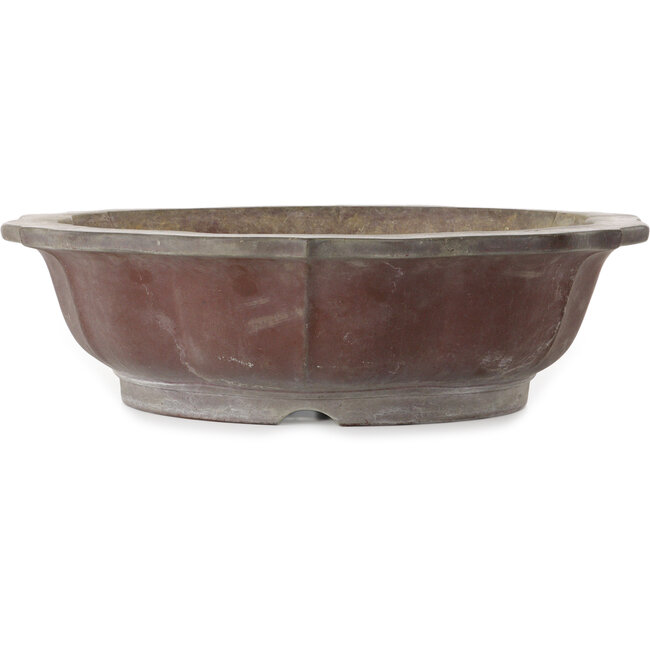 Lotus bonsai pot zonder glazuur van Yamaaki Toshio (derde generatie) - 523 x 523 x 144 mm