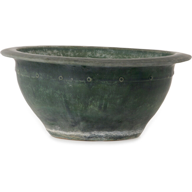 Maceta redonda verde para bonsái de Shuhou - 397 x 397 x 170 mm