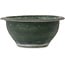 Round green bonsai pot by Shuhou - 397 x 397 x 170 mm