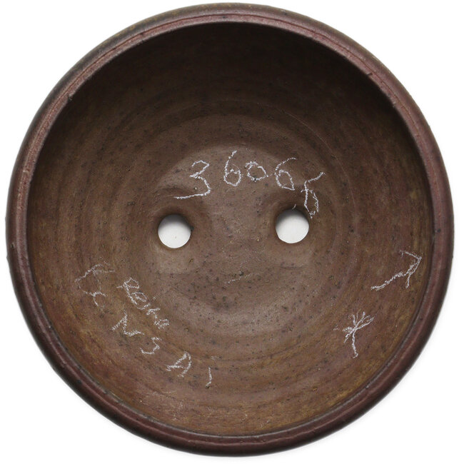 Pot à bonsaï rond non émaillé par Reihou (Bonsai Matsushita Hiroyuki ou Mr. Matsushita Reiji Master) - 240 x 240 x 100 mm