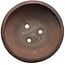 Round unglazed bonsai pot by Reihou (Bonsai Matsushita Hiroyuki or Mr. Matsushita Reiji Master) - 384 x 384 x 173 mm