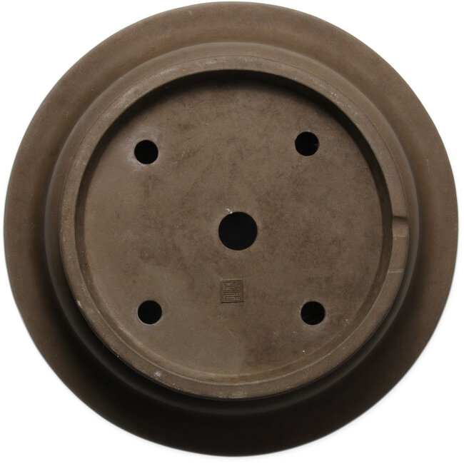Round unglazed bonsai pot - 463 x 463 x 140 mm