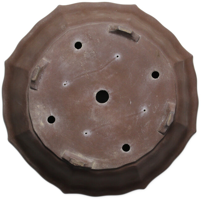 Lotus ongeglazuurde bonsaipot van Terahata Satomi Mazan - 503 x 503 x 130 mm