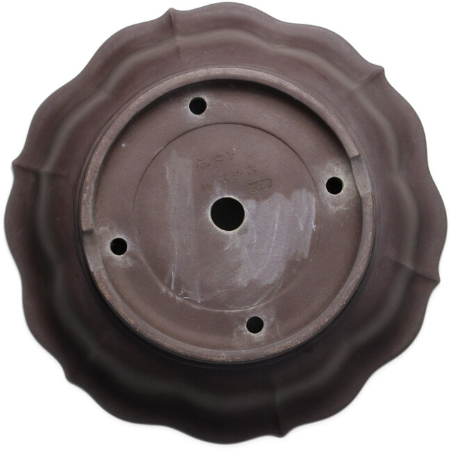 Lotus bonsai pot zonder glazuur van Yamaaki Toshio (derde generatie) - 530 x 530 x 155 mm