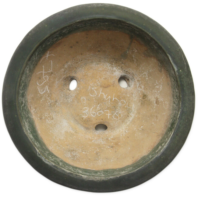 Pot rond vert pour bonsaï de Shuhou - 397 x 397 x 170 mm