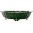 Lotus green bonsai pot by Terahata Satomi Mazan - 435 x 435 x 113 mm