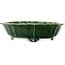 Lotus green bonsai pot by Terahata Satomi Mazan - 435 x 435 x 113 mm