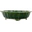 Lotus green bonsai pot by Terahata Satomi Mazan - 435 x 435 x 113 mm