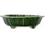 Lotus green bonsai pot by Terahata Satomi Mazan - 435 x 435 x 113 mm