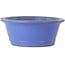 Oval blue bonsai pot by Seizan (Reihou, Kataoka Katsushi, master Seizan kiln) - 474 x 403 x 154 mm